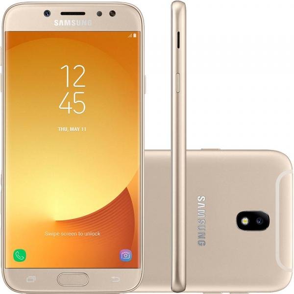 Smartphone Samsung Galaxy J7 Pro 64GB Dourado - Dual Chip 4G Câm. 13MP + Selfie 13MP Tela 5,5”