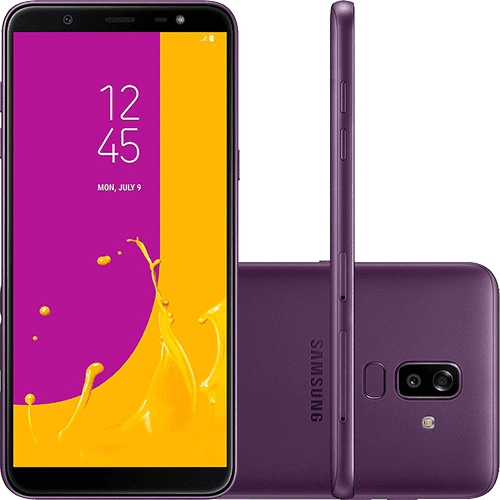 Smartphone Samsung Galaxy J8 64GB Dual Chip Android 8.0 Tela 6" Octa-Core 1.8GHz 4G Câmera 16MP F1.7 + 5MP F1.9 (Dual Cam) - Violeta