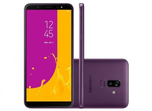 Smartphone Samsung Galaxy J8 64GB Dual Chip Android 8.0 Tela 6" Octa-Core 1.8GHz 4G Câmera 16MP F1.7 + 5MP F1.9 Violeta
