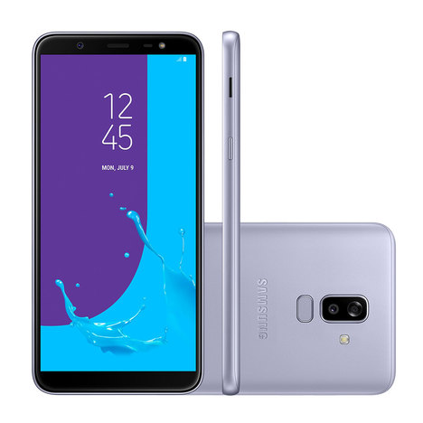 Smartphone Samsung Galaxy J8 64Gb Prata Tela 6" Câmera 16Mp Selfie 16Mp Android 8.0