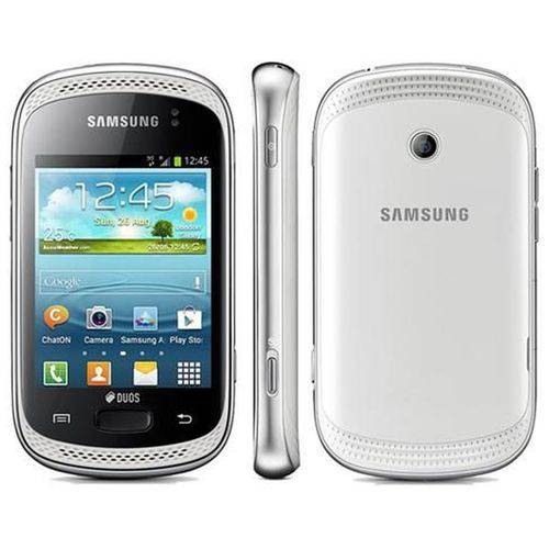 Smartphone Samsung Galaxy Music Duos S6012 Branco, Dual Chip, Android 4.1, 3g, Gps,Wi-Fi, Camera 3.2