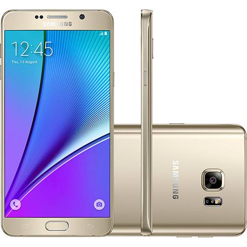 Smartphone Samsung Galaxy Note 5 Android 5.1 Tela 5.7" 32GB 4G 16MP Dourado