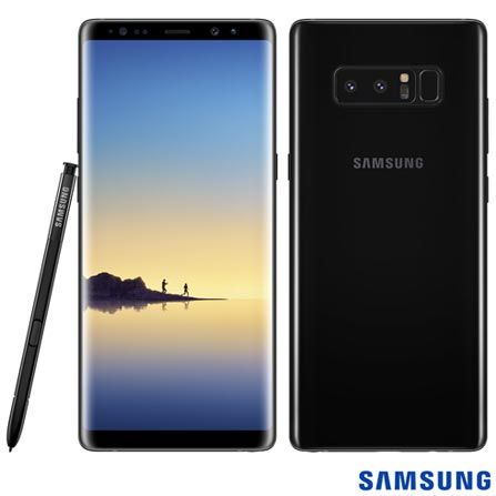Smartphone Samsung Galaxy Note 8 Preto 128GB, Tela 6.3" Android 7.1, Dual Chip, Caneta S Pen, Dual Câmera Traseira, Processador Octa Core e 6GB RAM