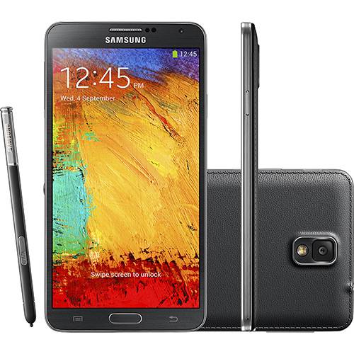 Tudo sobre 'Smartphone Samsung Galaxy Note III Preto Android 4.3 Câmera de 13 MP Wi-Fi 4G Caneta S Pen'