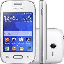 Smartphone Samsung Galaxy Pocket 2 Desbloqueado Android 4.4 Tela 3.3" 512MB Wi-Fi 3G Câmera 2MP Branco