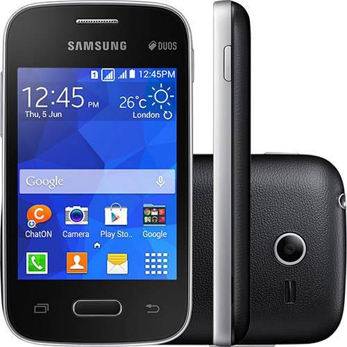 Smartphone Samsung Galaxy Pocket 2 Duos Dual Chip Desbloqueado Android Tela 3.3" 4GB 3G Wi-Fi Câmera 2MP - Preto