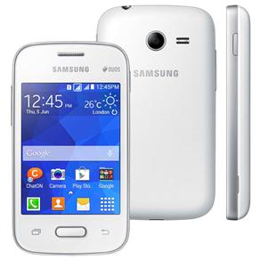 Smartphone Samsung Galaxy Pocket 2 Duos SM-G110B Branco com Dual Chip, Android 4.4, Wi-Fi, 3G, GPS, Câmera 2MP, FM, MP3 e Bluetooth - Oi
