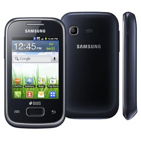Smartphone Samsung Galaxy Pocket Plus Duos Preto GT-S5303 com Dual Chip, Android 4.0, Wi-Fi, 3G, GPS, Câmera 2MP, FM, MP3 e Bluetooth – Tim
