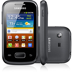 Smartphone Samsung Galaxy Pocket Preto - Android 2.3 Processador 832MHz Tela 2.8" Câmera de 2.0MP 3G Wi-Fi Memória Interna de 3GB