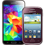 Tudo sobre 'Smartphone Samsung Galaxy S 5 - Dourado - GSM + Smartphone Galaxy Young Plus TV - S6293 - Vermelho'