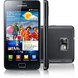 Smartphone Samsung Galaxy S II Desbloqueado VIVO, Preto - Android 2.3, Processador Dual Core, Tela Touch 4.27", Câmera 8MP, 3G, Wi-Fi e Memória Interna de 16GB
