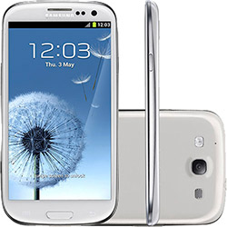 Smartphone Samsung Galaxy S III I9300 16GB Ceramic White - Android 4.0 3G Câmera 8MP Wi-Fi GPS