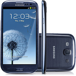 Smartphone Samsung Galaxy S III I9300 Azul Metálico Android 4.0 3G Desbloqueado - Câmera 8MP Wi Fi GPS Memória Interna 16GB