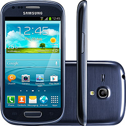 Smartphone Samsung Galaxy S III Mini I8200 Desbloqueado Vivo Grafite Android 4.2 3G/Wi-Fi Câmera 5 MP 8GB Dual Core 1.2 Ghz