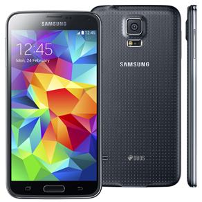 Smartphone Samsung Galaxy S5 Duos SM-G900 Preto com Dual Chip,Tela 5.1", Android 4.4, 4G, Câmera 16MP e Processador Quad Core 2.5GHz