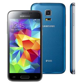 Smartphone Samsung Galaxy S5 Mini Duos SM-G800H Azul com Dual Chip, Tela 4.5", Android 4.4, 3G, Câmera 8MP e Processador Quad Core 1.4GHz - Tim