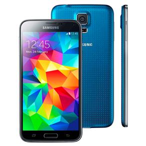 Smartphone Samsung Galaxy S5 SM-G900M Azul com Tela 5.1", Android 4.4, 4G, Câmera 16MP e Processador Quad Core 2.5GHz