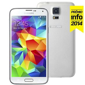 Smartphone Samsung Galaxy S5 SM-G900M Branco com Tela 5.1", Android 4.4, 4G, Câmera 16MP e Processador Quad Core 2.5GHz - Vivo