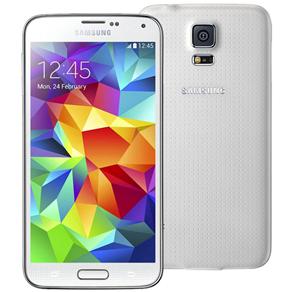 Smartphone Samsung Galaxy S5 SM-G900M Branco com Tela 5.1", Android 4.4, 4G, Câmera 16MP e Processador Quad Core 2.5GHz