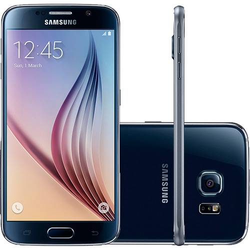 Tudo sobre 'Smartphone Samsung Galaxy S6 Desbloqueado Vivo Android 5.0 Tela 5.1" 32GB 4G 16MP - Preto'