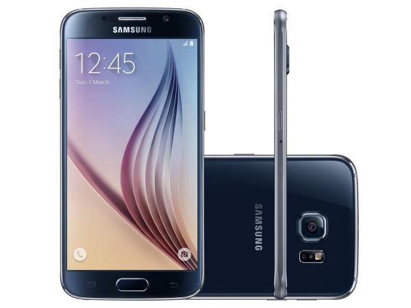 Smartphone Samsung Galaxy S6 32GB Preto 4G - Câm. 16MP + Selfie 5MP Tela 5.1” WQHD Octa Core