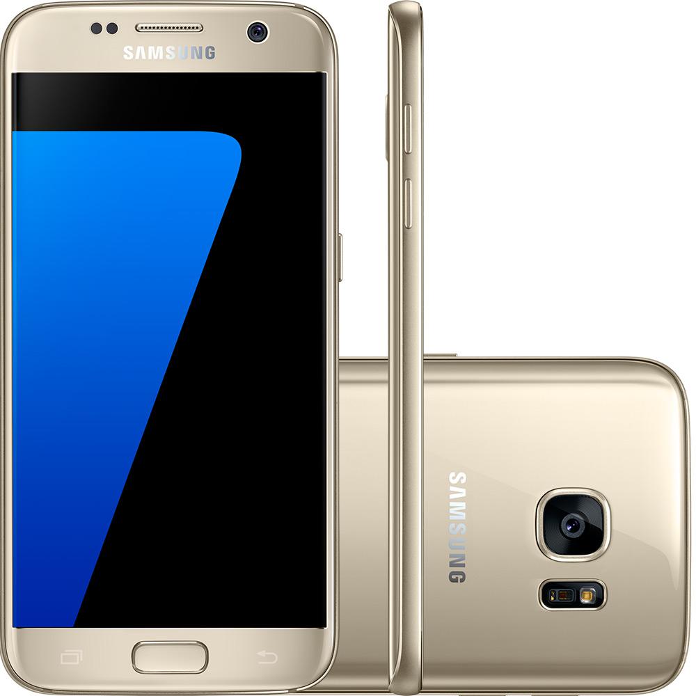Tamanhos, Medidas e Dimensões do produto Smartphone Samsung Galaxy S7 Android 6.0 Tela 5.1" 32GB 4G Câmera 12MP - Dourado