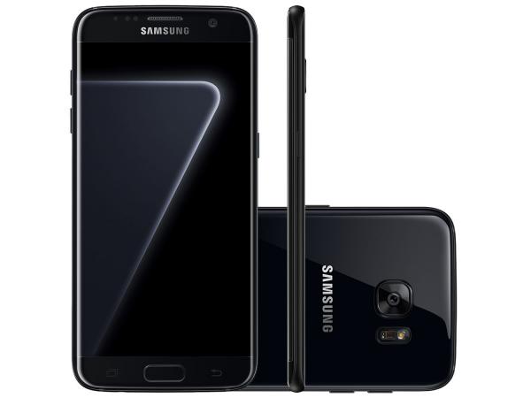 Smartphone Samsung Galaxy S7 Edge 128GB - Black Piano 4G Câm. 12MP + Selfie 5MP Tela 5.5”