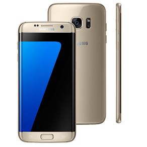 Smartphone Samsung Galaxy S7 Edge Dourado com 32GB, Tela 5.5", Android 6.0, 4G, Câmera 12MP e Processador Octa-Core