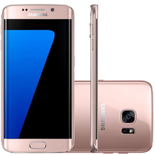 Smartphone Samsung Galaxy S7 Edge G935f 32gb 4g Rosa - Android 6.0, Câmera 12mp, Tela 5.5"