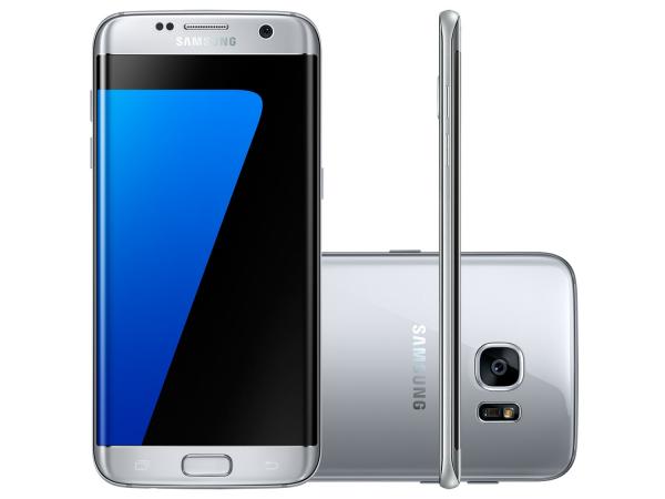 Smartphone Samsung Galaxy S7 Edge 32GB Prata - 4G Câm. 12MP + Selfie 5MP Tela 5.5” Desbl. Claro