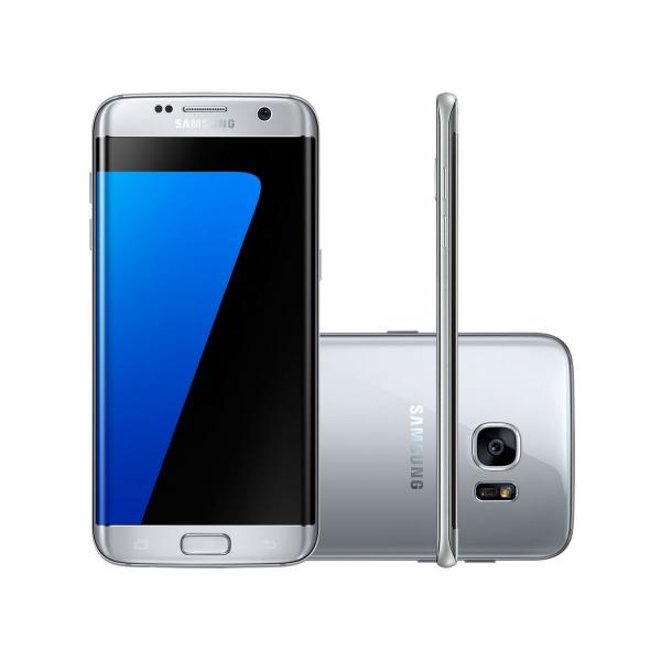 Smartphone Samsung Galaxy S7 Edge Prata com 32GB, Tela 5.5", Android 6.0, 4G, Câmera 12MP e Processador Octa-Core