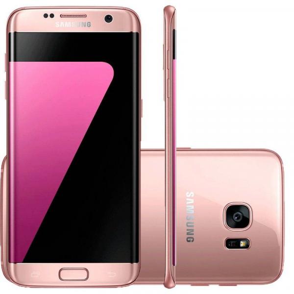 Smartphone Samsung Galaxy S7 Edge Rose com 32GB, Tela 5.5", Android 6.0, 4G, Câmera 12MP e Processador Octa-Core