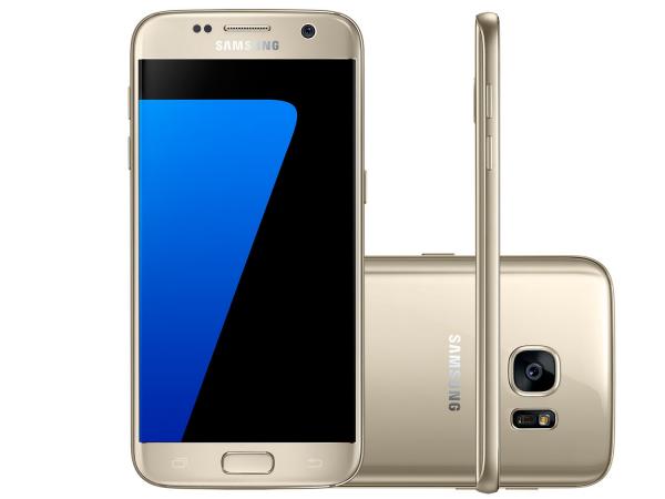 Tudo sobre 'Smartphone Samsung Galaxy S7 Flat 32GB Dourado - 4G Câm. 12MP + Selfie 5MP Tela 5.1” Desbl. Claro'