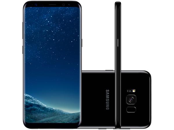 Smartphone Samsung Galaxy S8+128GB Preto Dual Chip - 4G Câm. 12MP+Selfie 8MP Tela 6.2” Proc. Octa Core