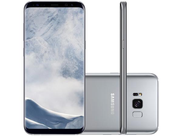 Smartphone Samsung Galaxy S8+ 64GB Prata 4G - Octa Core 4GB RAM Tela 6,2” Câm. 12MP + Selfie 8MP