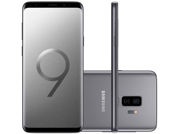 Smartphone Samsung Galaxy S9+ 128GB Cinza 4G - 6GB RAM Tela 6,2” Câm. Dupla + Câm. Selfie 8MP