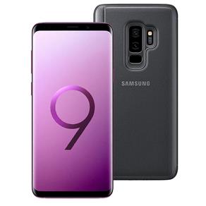 Smartphone Samsung Galaxy S9 Plus Ultravioleta 128GB + Capa Protetora Samsung Clear View Standing Preto