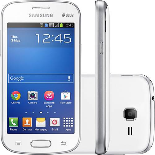 Smartphone Samsung Galaxy Trend Lite Duos Dual Chip Desbloqueado Android 4.1 4GB 3G Wi-Fi Câmera 3MP - Branco