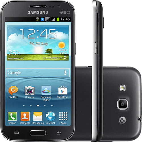 Tudo sobre 'Smartphone Samsung Galaxy Win Duos Dual Chip Desbloqueado Android 4.1 Tela " 8GB 3G Wi- Fi Câmera 5MP GPS - Cinza'
