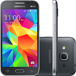 Smartphone Samsung Galaxy Win 2 Duos Dual Chip Desbloqueado Android 4.4 Tela 4.5" 8GB 3G Wi-Fi Câmera 5MP com TV Digital - Cinza