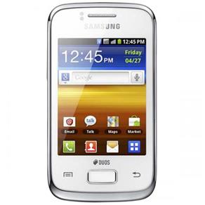Smartphone Samsung Galaxy Y Duos S6102 Branco, Dual Chip, Tela 3``, Android, 3G, Wi-Fi, GPS, Câmera de 3MP, MP3 Player, Rádio FM e Cartão de 2GB