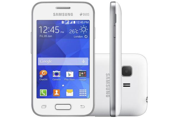 Smartphone Samsung Galaxy Young 2 Duos TV DualChip - 3G Android 4.4 Câm. 3MP Tela 3.5” Proc. Dual Core
