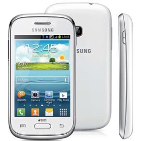 Smartphone Samsung Galaxy Young Plus TV GT-S6293T Branco com Dual Chip, Android 4.1, TV Digital, 3G, Rádio FM, Wi-Fi e Câmera de 3MP