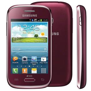 Smartphone Samsung Galaxy Young Plus TV GT-S6293T Vermelho com Dual Chip, Android 4.1, TV Digital, 3G, Rádio FM, Wi-Fi e Câmera de 3MP