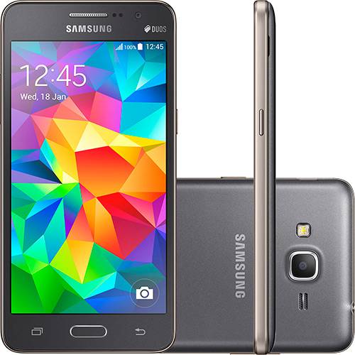 Smartphone Samsung Gran Prime Duos G531H Dual Chip Desbloqueado Oi Android 5.1 Tela 5" 8GB 3G 8MP - Cinza