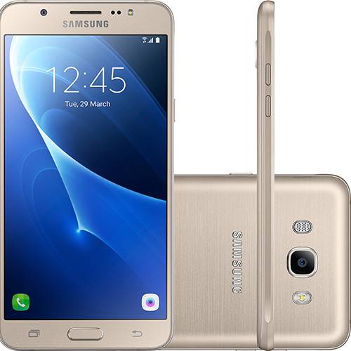 Smartphone Samsung SM-J700M Galaxy J7 Dual Chip Desbloqueado Vivo Android 5.1 Tela 5.5" Octa Core 1.5 Ghz 16GB 4G Câmera 13MP Metal Dourado