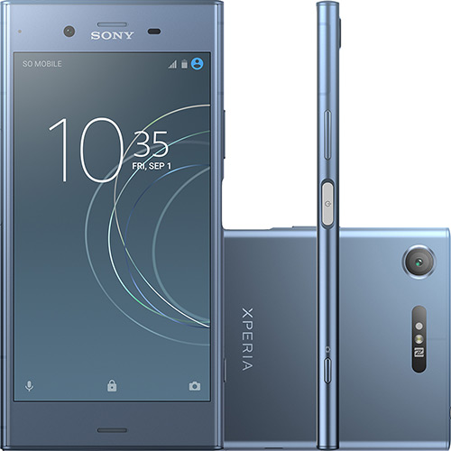 Smartphone Sony G8341 Xperia Xz1 Single Chip Android Tela 5.2" Octa-core 64GB 4G Câmera 13MP - Cinza Azulado