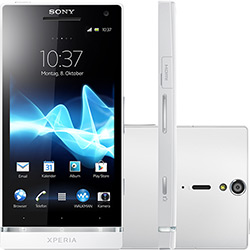 Smartphone Sony LT26i Xperia S Branco Desbloqueado Vivo - GSM, Android 2.3, Processador Dual Core 1,5GHz, Tela Touch 4,3", Câmera 12MP com Flash LED, Câmera Frontal 1.3MP, 3G, Wi-Fi, GPS, Filma em HD, Conexão HDMI, MP3 Player, Bluetooth, Memória Interna