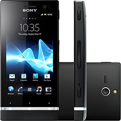 Smartphone Sony ST25A Xperia U, Desbloqueado TIM, Preto - Android 2.3, Processador Dual Core 1GHz, Tela Touch 3,5", Câmera 5MP com Flash LED, 3G, Wi-Fi, Memória Interna de 8GB