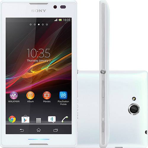 Smartphone Sony Xperia C Desbloqueado Android 4.2 Tela 5" 4GB 3G Wi-Fi Câmera 8MP GPS - Branco